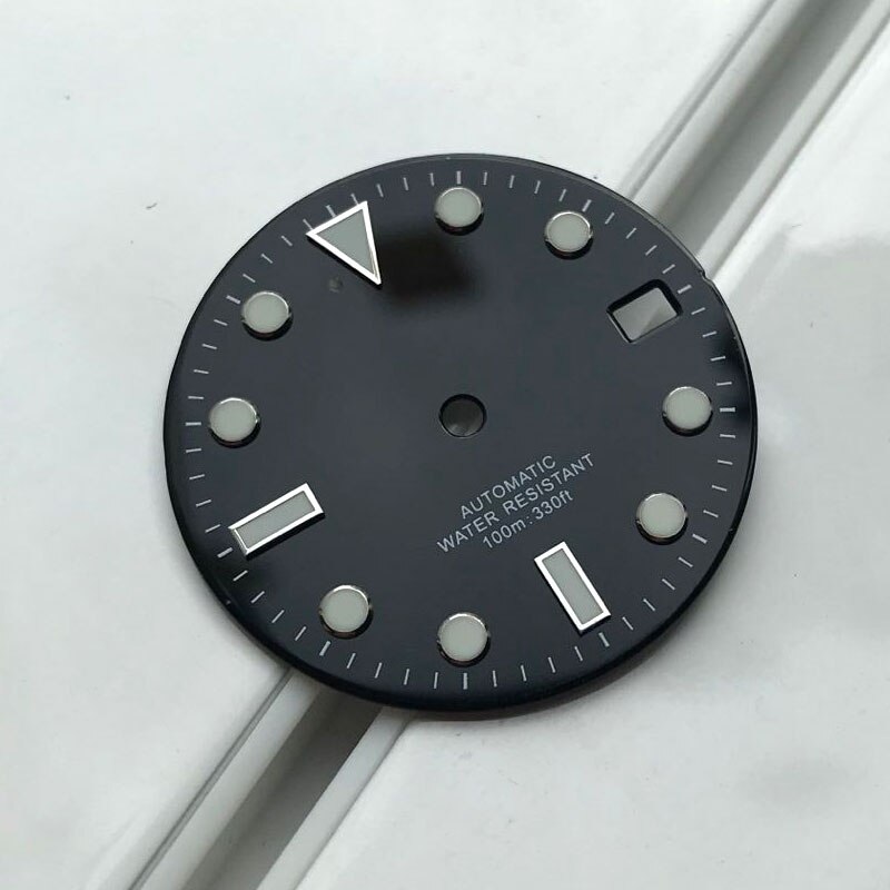 29mm Watch Dial Super Blue Luminous Mirror Waterproof Men's Dial Fit NH35,35A Automatic Movement Thickness 0.4MM / 1.0MM
