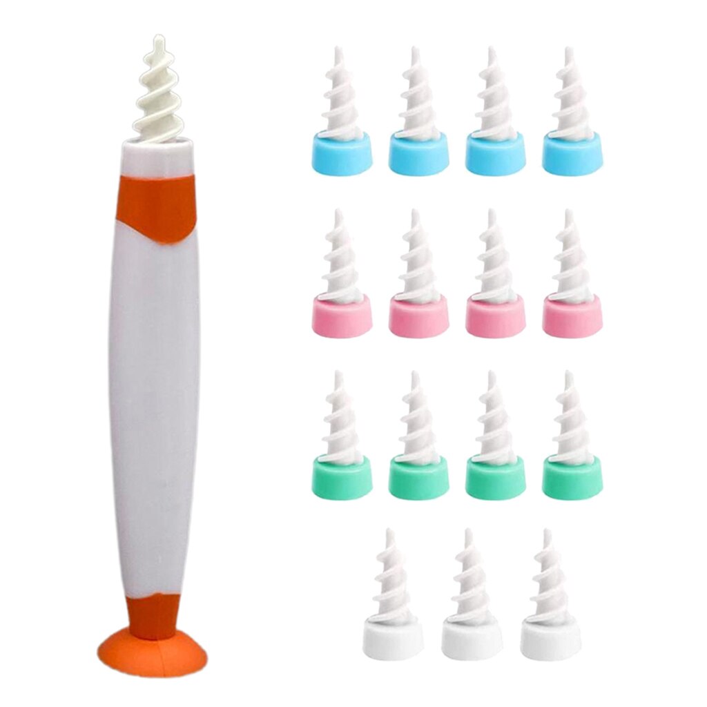 Ear Wax Cleaner, Rotary Ear Picker, Ear Pick Ear Pick Ear Cleaner Screw Head Ear Maintenance Cleaning, 16 Replacement Heads Safe
