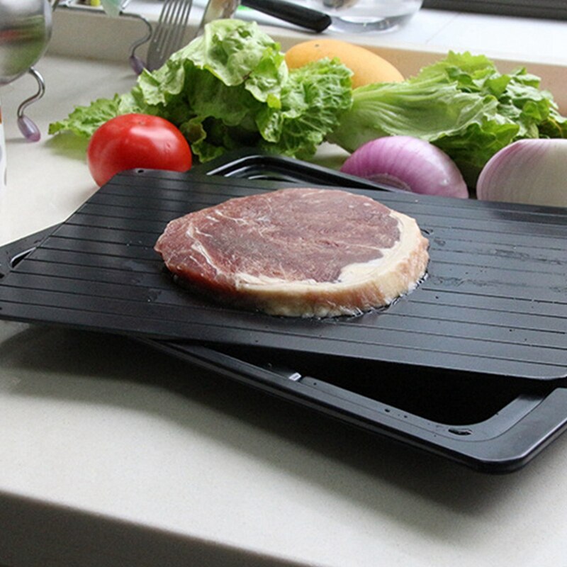 Rápido descongelación bandeja deshielo comida congelada carne fruta rápida descongelación placa Junta descongelar cocina Gadget de herramienta