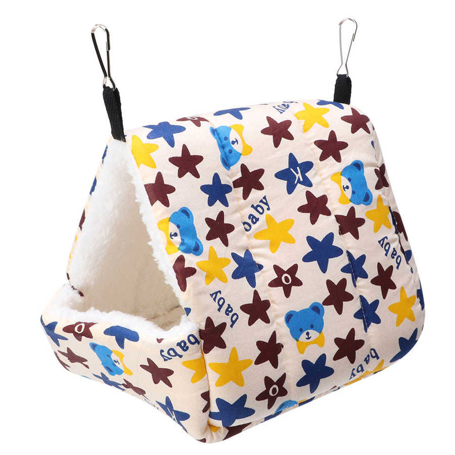 Huisdier Vogel Hamster Fret Rat Hangmat Opknoping Kooi Bed Huis S/M/L: S