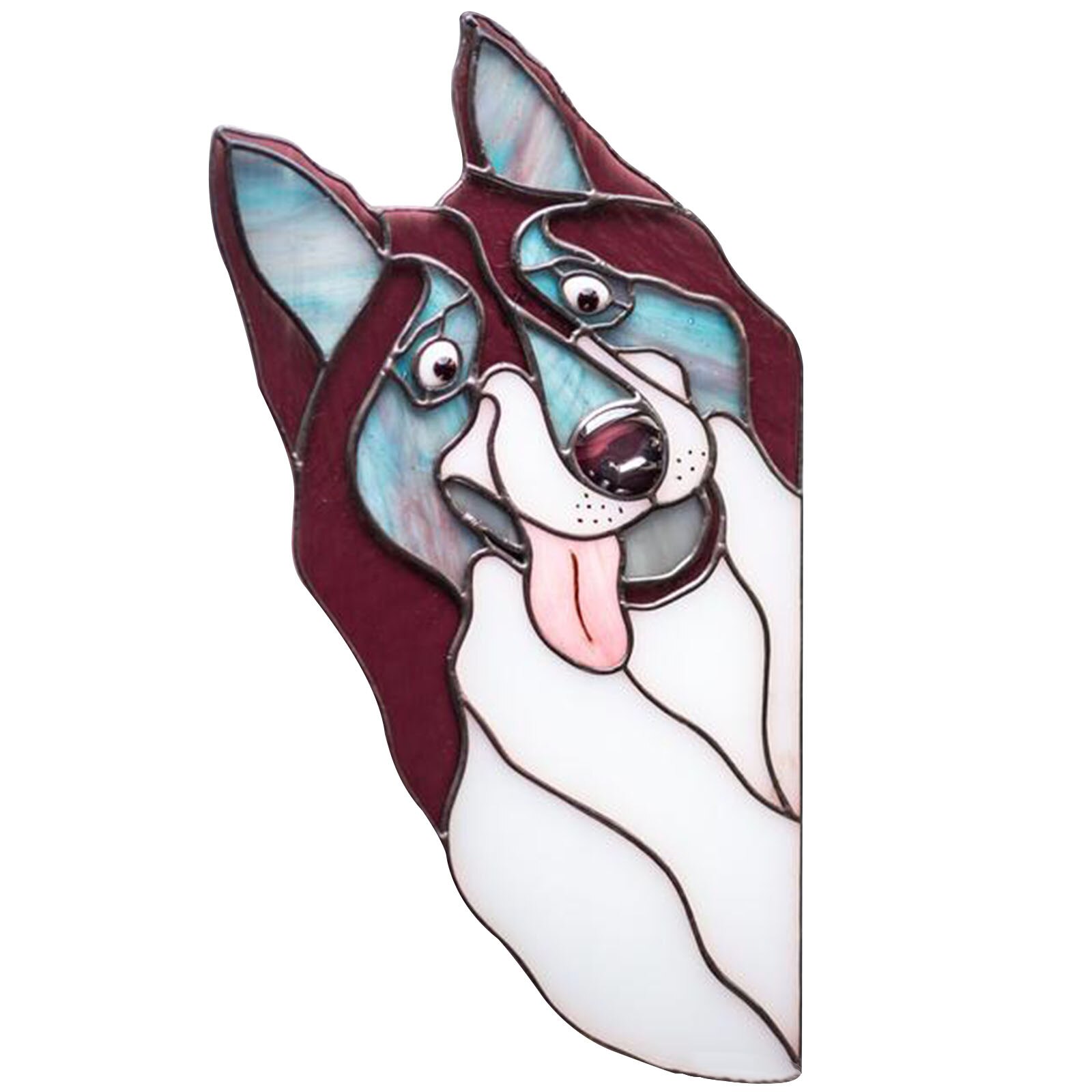 Vitrail chat fenêtre cintre décoration personnalité intérêt animal de compagnie acrylique pendentif décoration pour la maison et la voiture décor: A