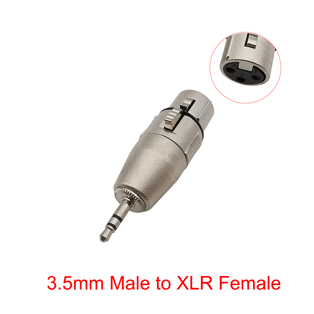 1 Stücke 3,5mm zu XLR 3 Stift Weiblich Männlich Audio- Adapter Konverter Stecker Für Mikrofon Lautsprecher: MULTI