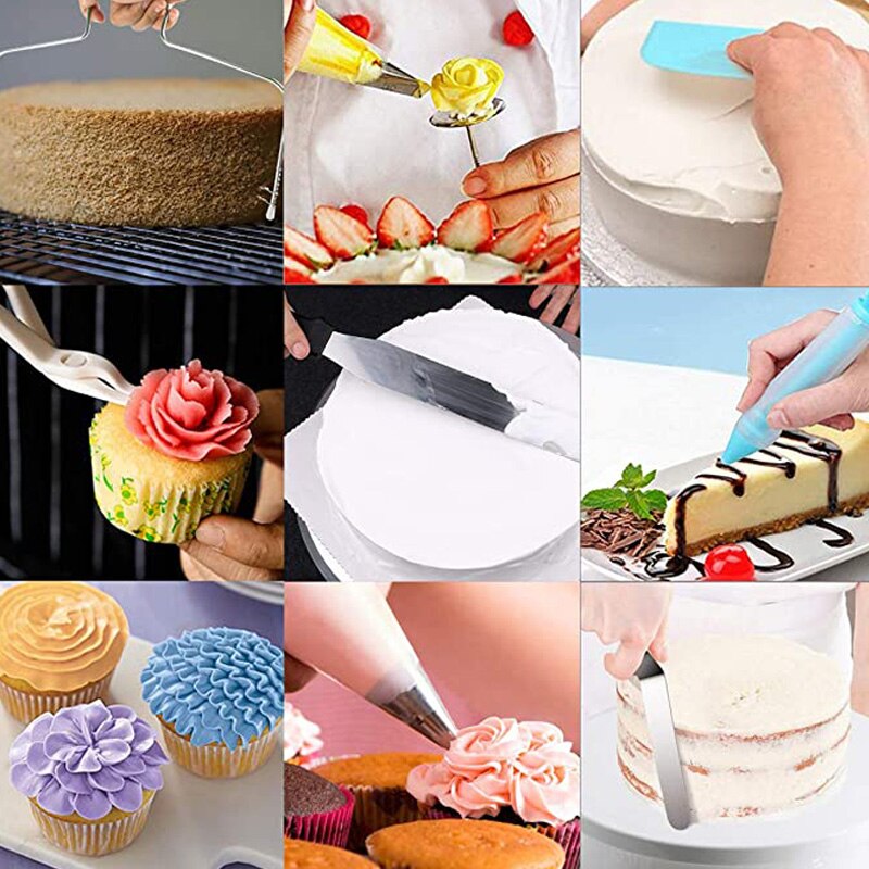 236Pcs Cake Decorating Gereedschap Piping Tassen En Tips Set Bakken Met Multifunctionele 3-Layer Toolbox Bakken set Cake Decorating Tool