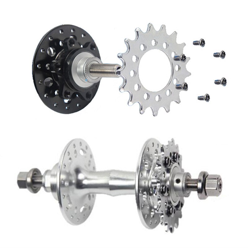 16T Fixed Gear For Bicycle Disc Brake Mount Bolts-fixed Chain Wheel 6 Screw Disc Hub Convert To Fix Gear Single Speed Fixed Cog