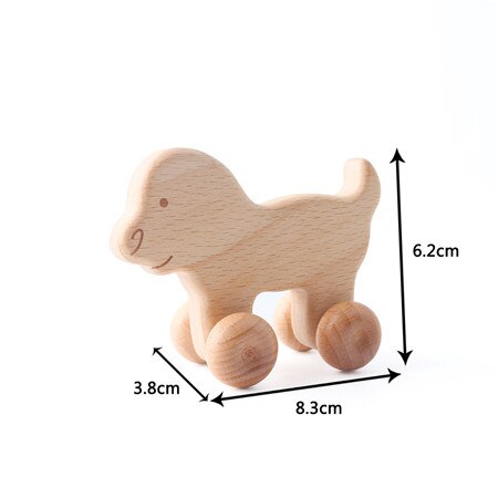 1Pc Leuke Baby Speelgoed Beuken Houten Dieren Honden Auto Cartoon Olifanten Montessori Speelgoed Voor Kinderen Tandjes Verpleging Baby Bijtringen: Baby toys13