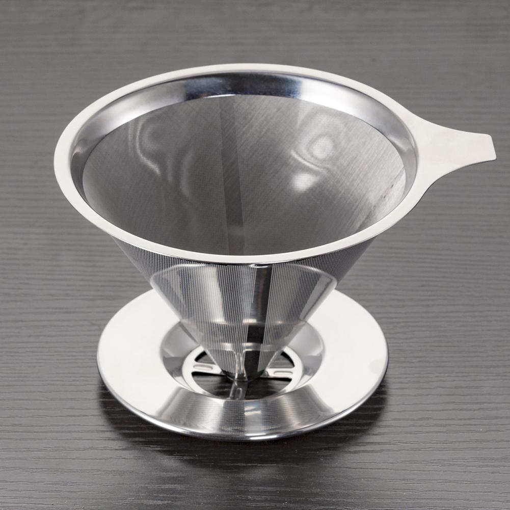Stainless Steel Reusable Coffee Filter Holder Pour Over Mesh Tea Dripper Cup Coffee Filter Tea Coffee Cup Holder Filter Cup Bar