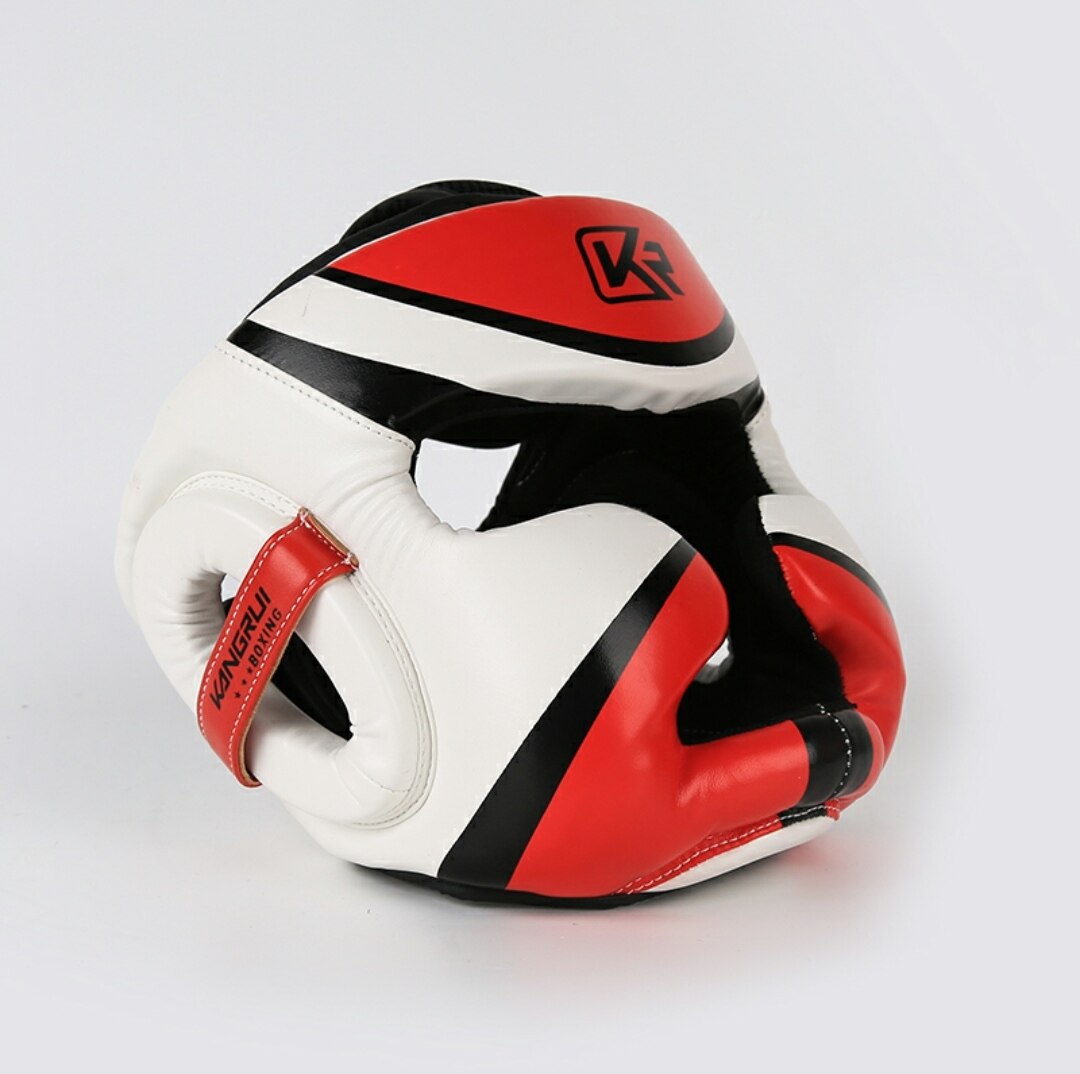 Casque de boxe MMA en Faux cuir, pour l'entraînement, Kickboxing, karaté, Taekwondo, pour hommes et femmes, pour enfants, Muay Thai Free Fight: Bourgogne / M