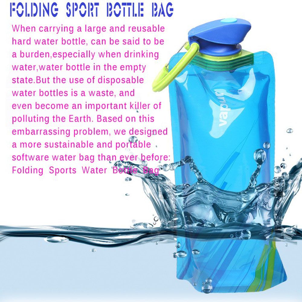 ISKYBOB 700mL Travel Opvouwbare Draagbare Opvouwbare Folding Water Fles Waterkoker Cup voor Reizen Accessoires