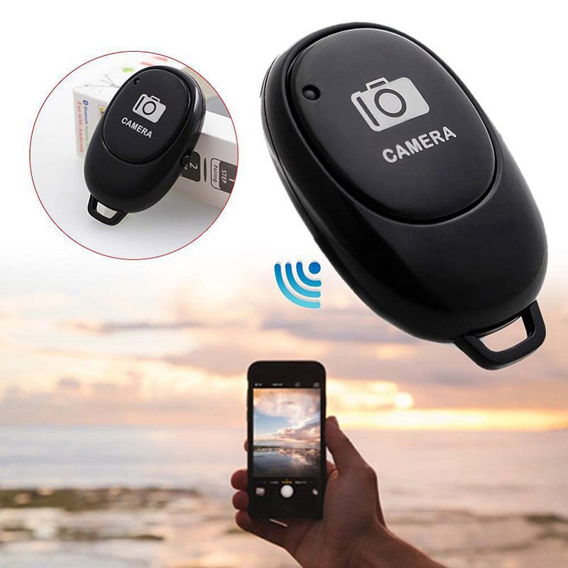 Mini Bluetooth-compatible Remote Control Button Wireless Controller Self-Timer Camera Stick Shutter Release Phone Selfie