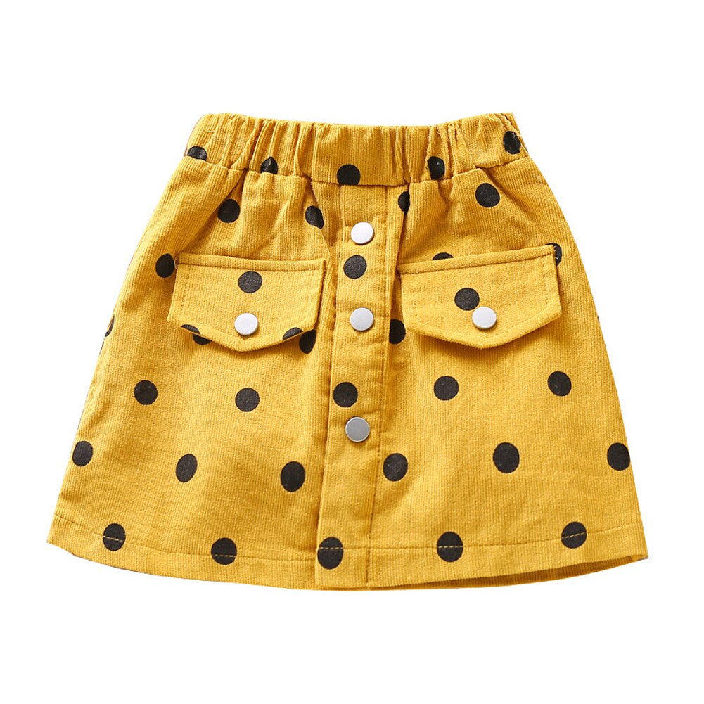 Cathery Zomer Kids Rok Dot Patroon Baby Meisjes Rok Single-Breasted A-lijn Rok Voor Meisjes Lente Baby Kleding