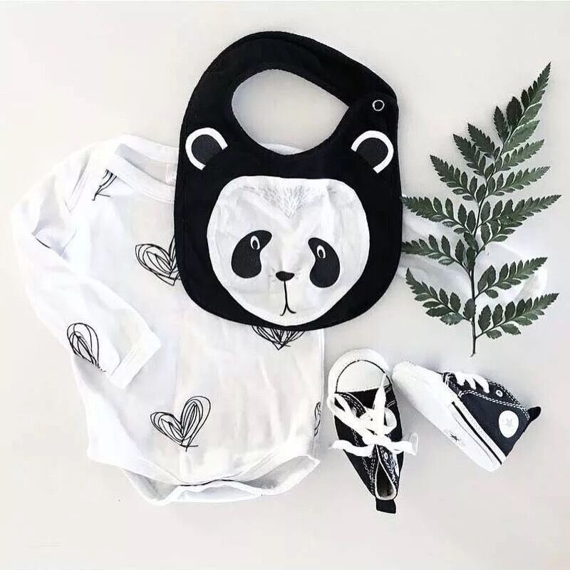 Babadores para crianças, 5 peças design misto animal bonito dedign bebê meninos meninas babadores panda leão desenho de coelho