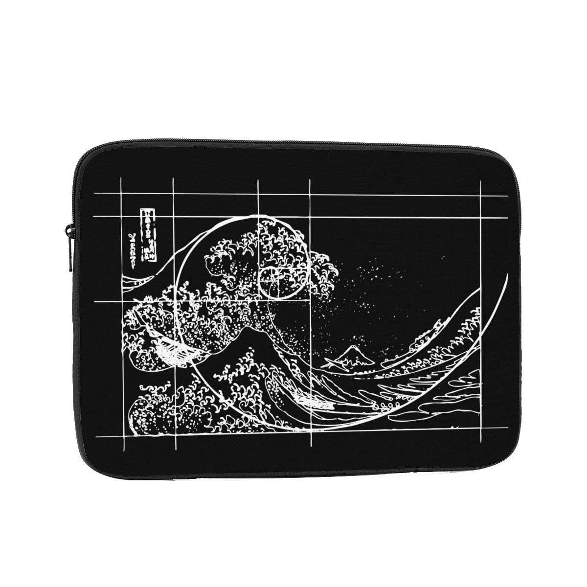 Torba na laptopa etui na notebooka Hokusai spotyka się z sekwencją Fibonacciego złoty podział rękaw komputerowy matematyka odporna na wstrząsy torba na Macbook