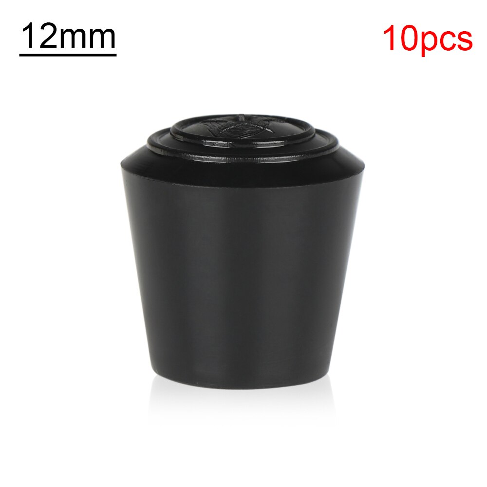 10pcs/pack Black Round Table Chair Leg Foot Caps Furniture Feet Cover Floor Protectors PVC Rubber Coat Mat Anti-slip Pad: 12mm