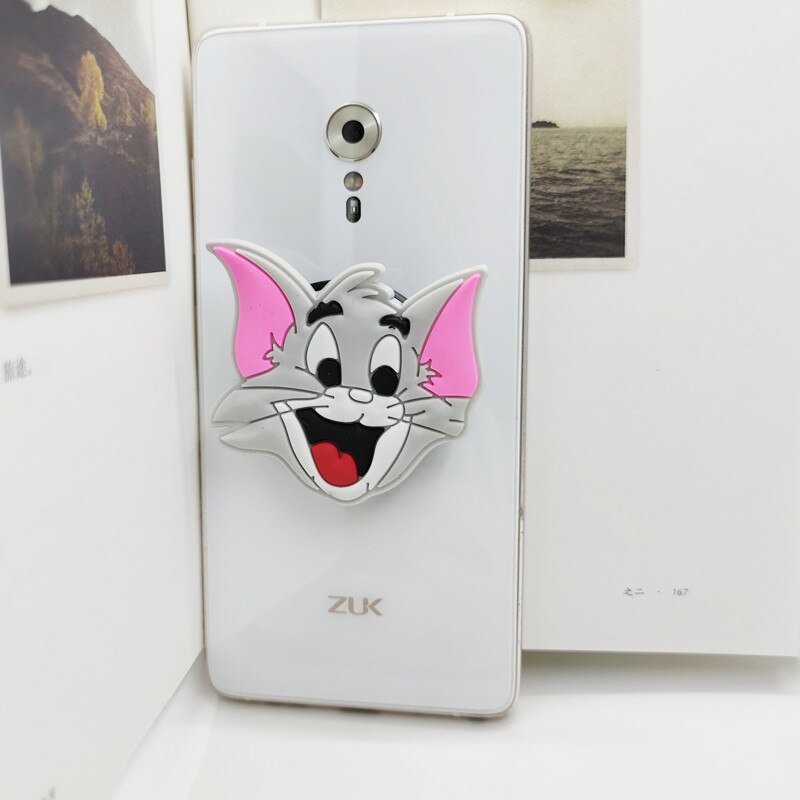 Di trasporto Del NUOVO Fumetto Rotondo Universale Del Telefono Mobile Titolare Anello Airbag Gasbag fold Del Basamento della Staffa di Montaggio Per il iPhone XR Samsung Huawei Xiaomi: Cartoon cat
