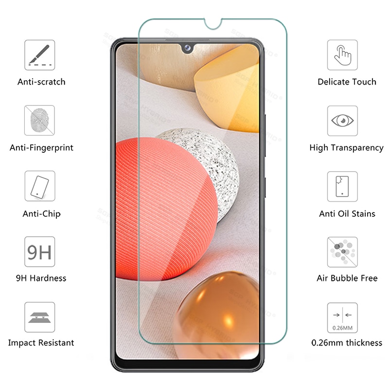 3 hojas de Protector de pantalla para Samsung A42 5g vidrio templado en Galaxy A42 A41 A40 Galaxya42 transparente limpio HD Sklo cubierta