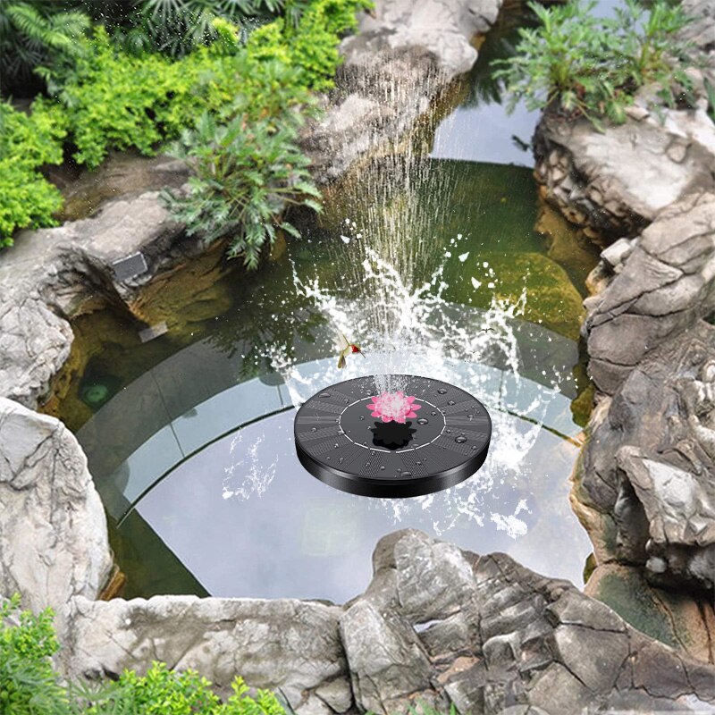 Solar Power Floating Fountain Garden Waterfall Fountain garden decoration outdoor Solar Panel Powered Fountain Floating Water
