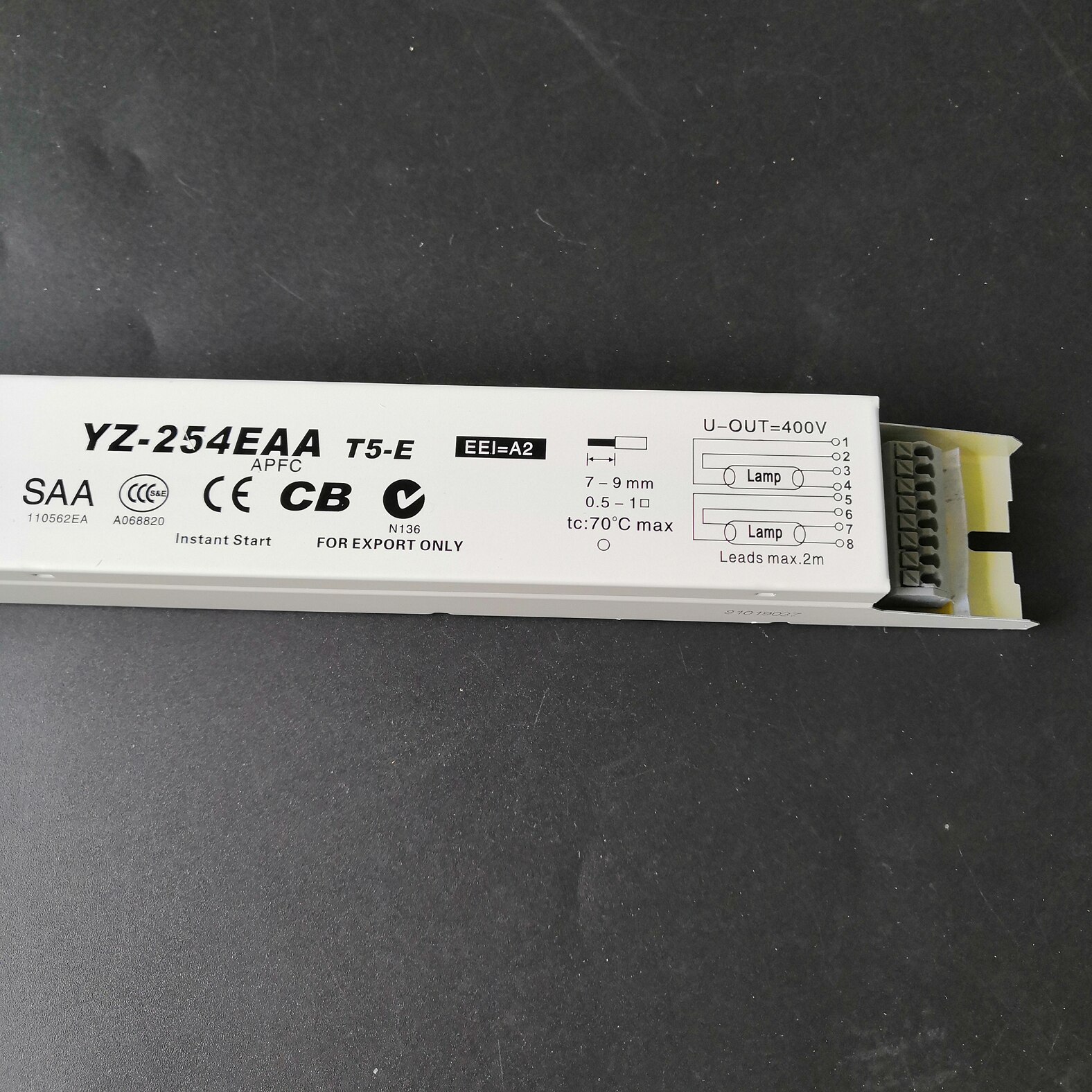 3 aaa yz -254 eaa  t5-e 220-240v 2 x 54w fluorescentielamp wisselstroom elektronische voorschakelapparaten voor 2 lampen