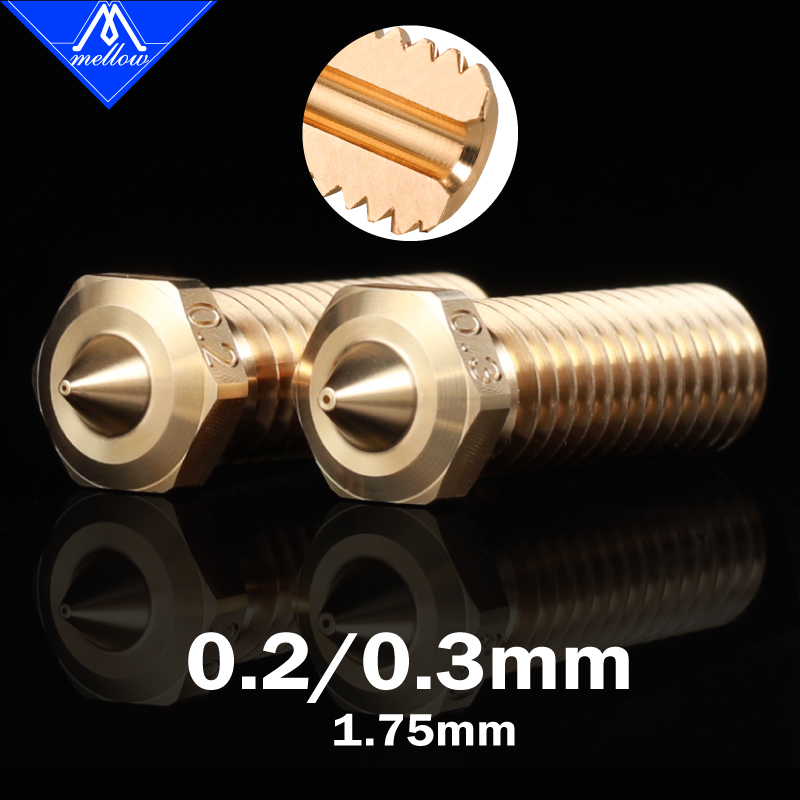 Buse en laiton M6 pour imprimante 3D, 1 pièce, haute précision NF volcan 0.2MM/0.3MM, Filament 1.75MM, Sidewinder X1