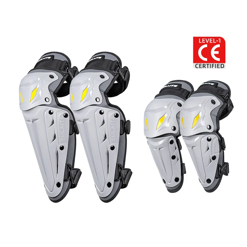 Ginocchiere per Moto ginocchiere e parastinchi regolabili per adulti, protezioni per le ginocchia equipaggiamento protettivo per ATV Moto Skateboard Skating