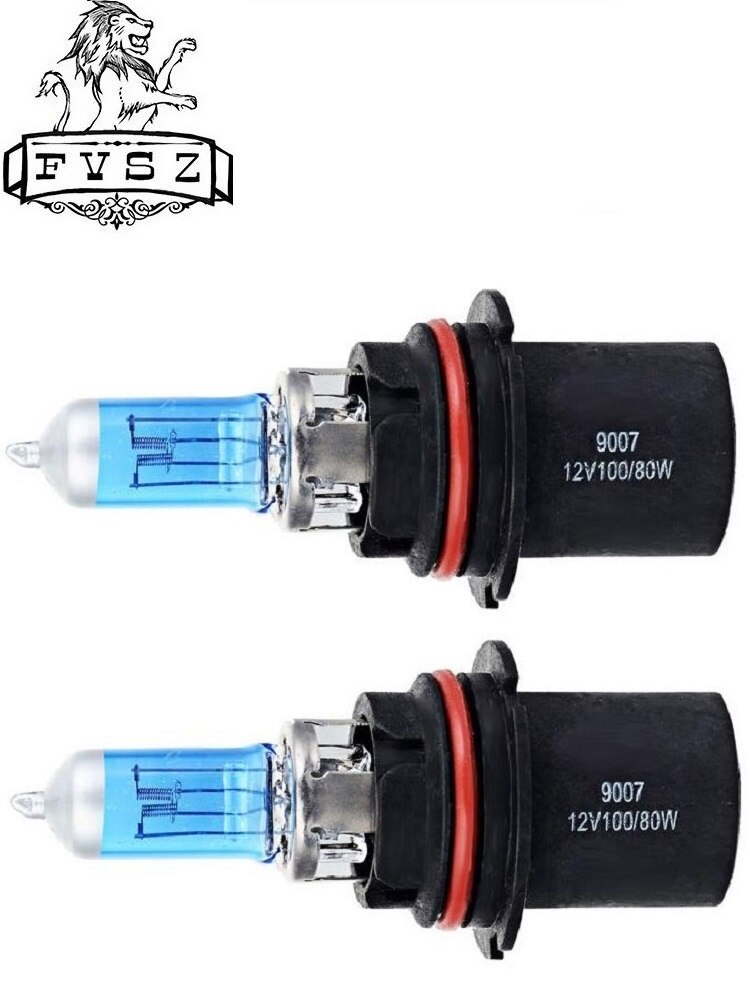 2 stk  hb5 9007 12v 100/80w 1600lm halogen hodelykt pære ultra skarp nøytral hvit bil hodelykt lys