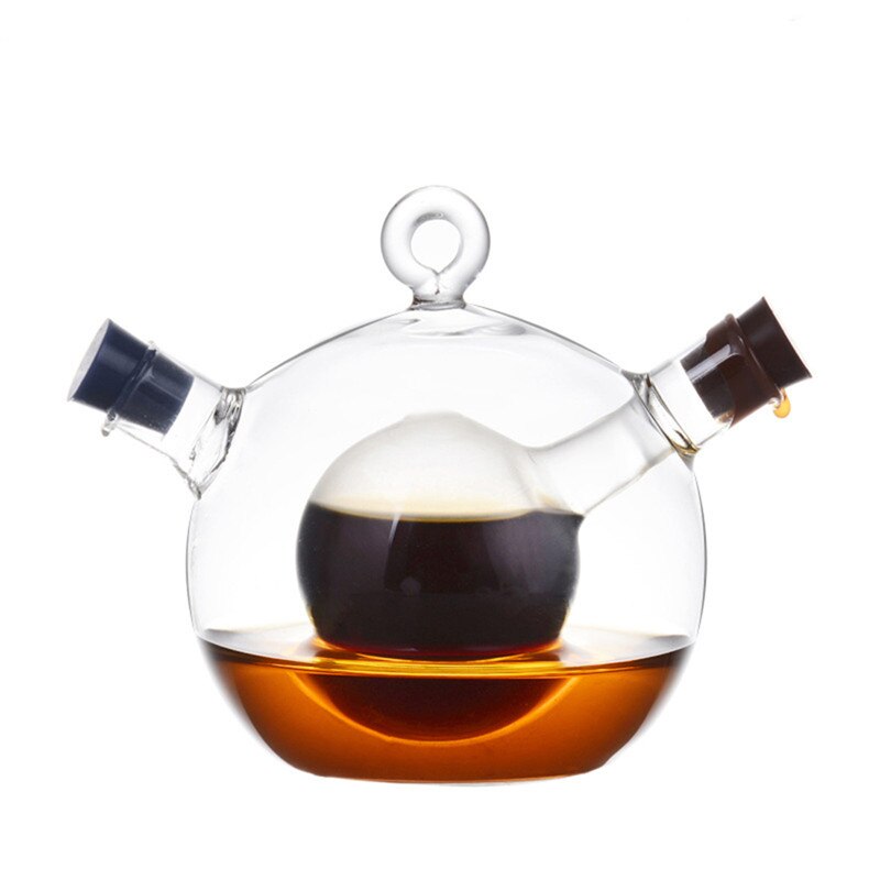 Decantador de doble capa para vino y especias de cocina botella de almacenamiento de galss frasco de almacenamiento de condimento de aceite
