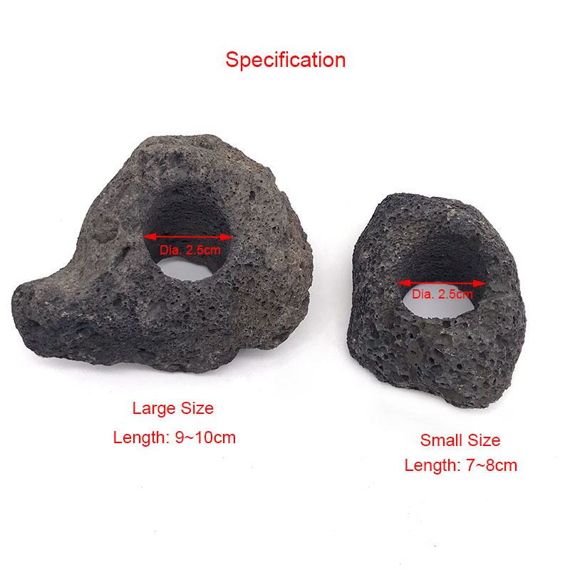 Decoración de acuario volcánico, maceta de fijación de plantas para pecera, plantas de agua de lunares, taza de plantación en maceta, accesorios para acuario, filtro negro