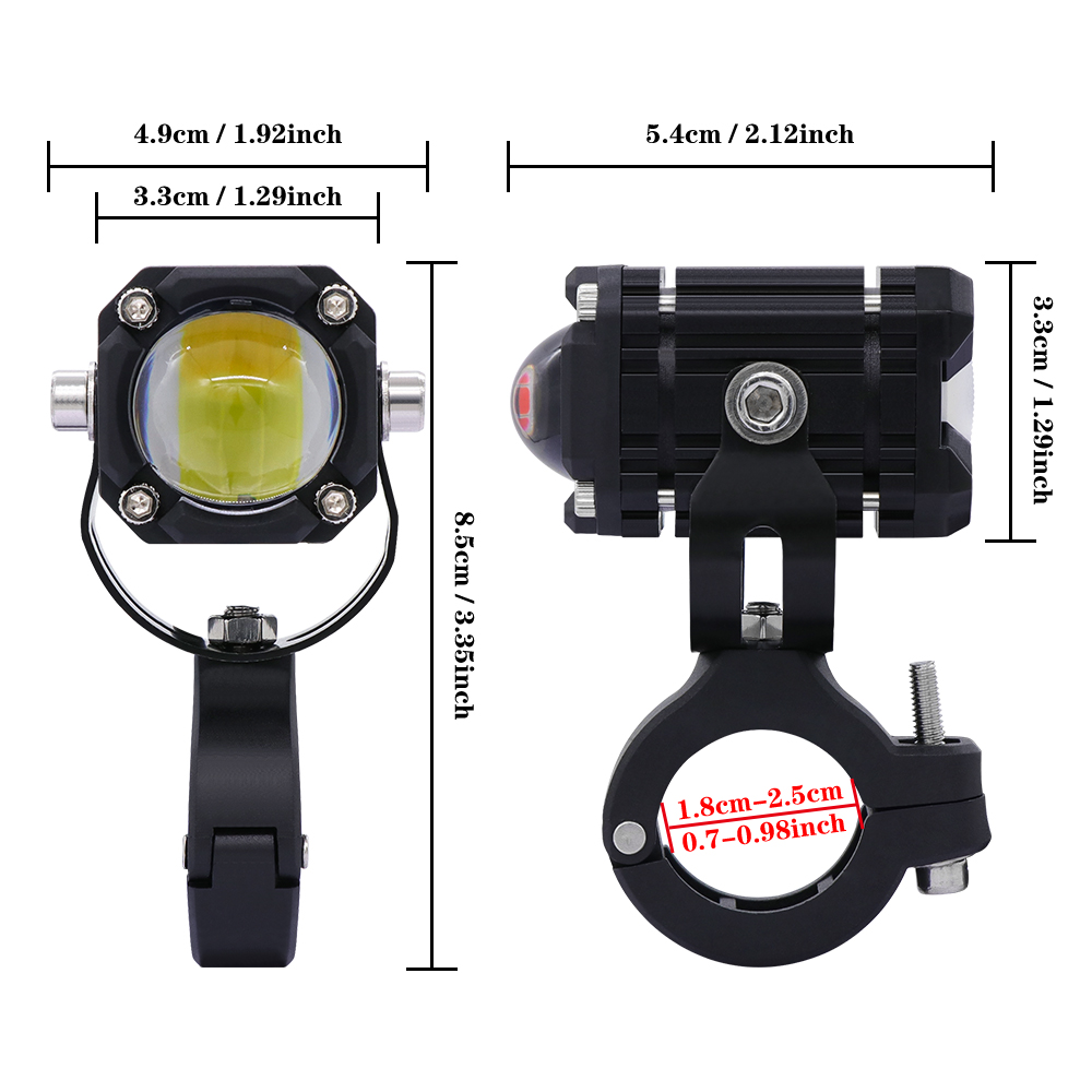Motorrad LED Zusatzscheinwerfer Arbeitslicht Farn- und Abblendlicht Superheller Scheinwerfer Fahren Nebelscheinwerfer Universell wasserdicht