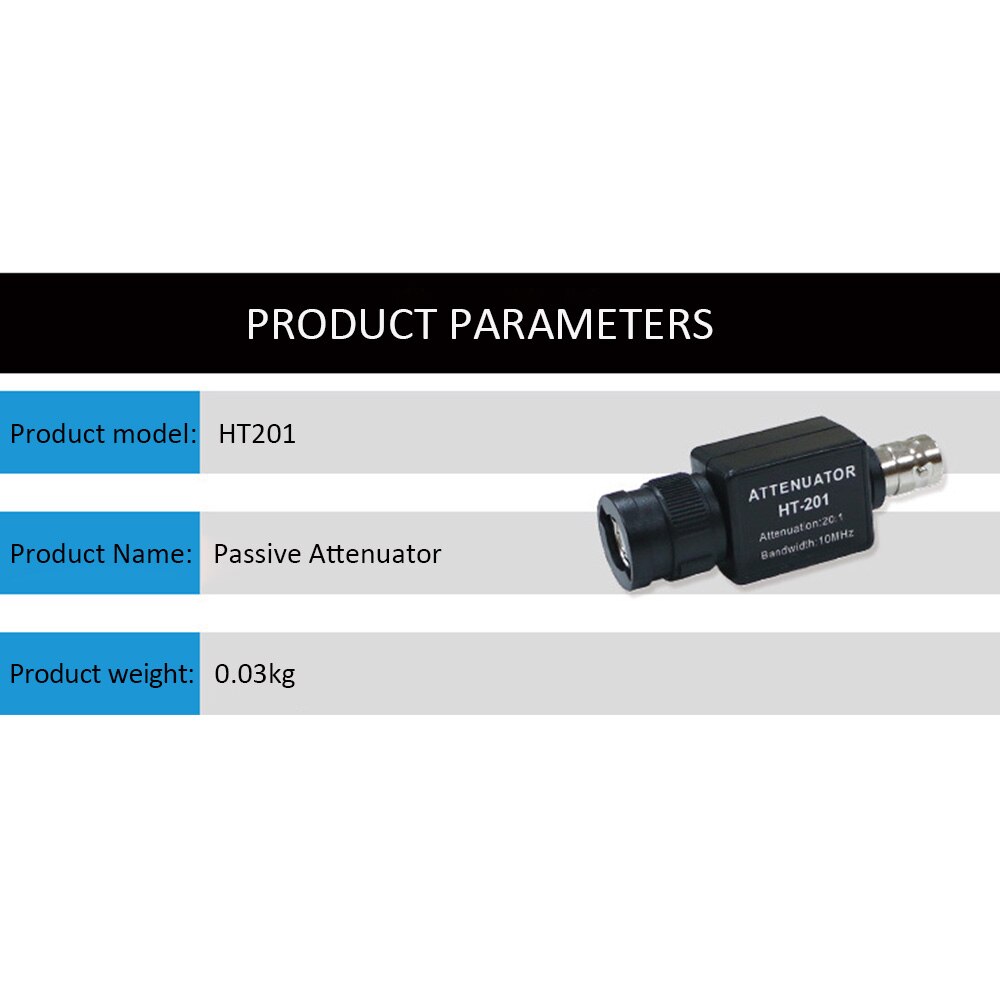 Hantek HT201 Oscilloscope 20:1 Passive Attenuator Signal Attenuator HT 201 300V Max For Pico Oscilloscope accessories