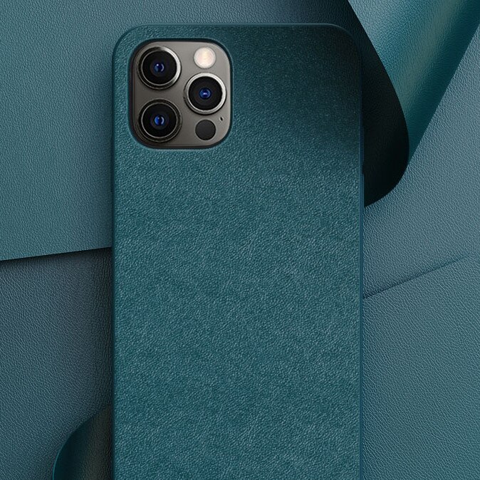 Pelle premio antiurto trasparente-sottile sottile pelle di lusso-per iPhone 12 pro Max custodia in pelle 3 colori per iPhone 12 pro Max