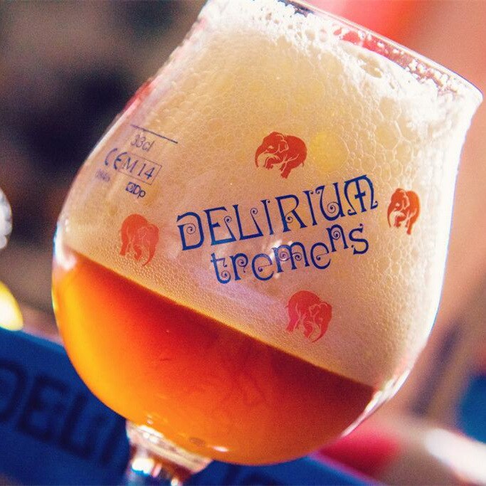 Belgian Pink Elephant Beer Mug Pot-bellied Short-footed Craft Beer Mug Tulip Wine Glass wine glasses