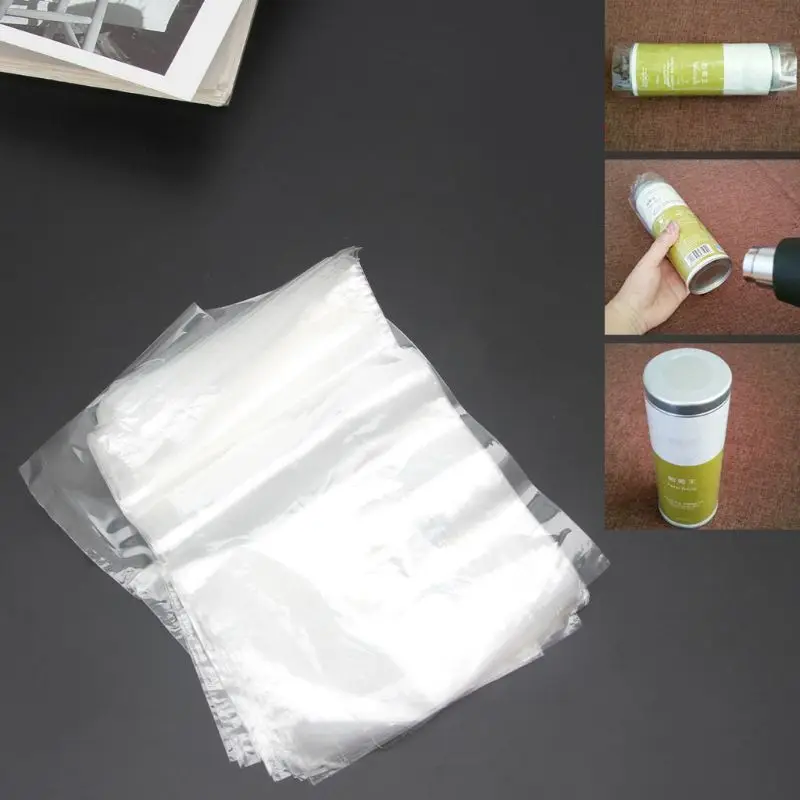 100 Stuks Krimpzakken Transparante Krimpfolie Zakken Heat Seal Film Tas voor Zeep Flessen Ambachten Potten Kleine 4x6