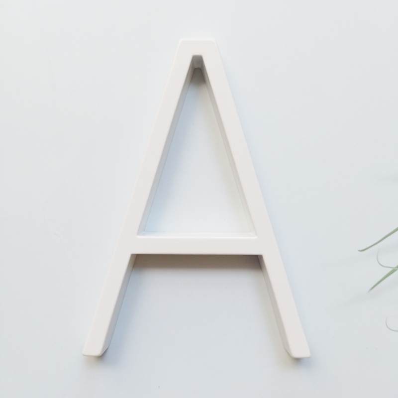 127mm Floating House Number Letters Big Modern Door Alphabet Home Outdoor 5 in.White Numbers Address Plaque Dash Slash Sign #0-9: A