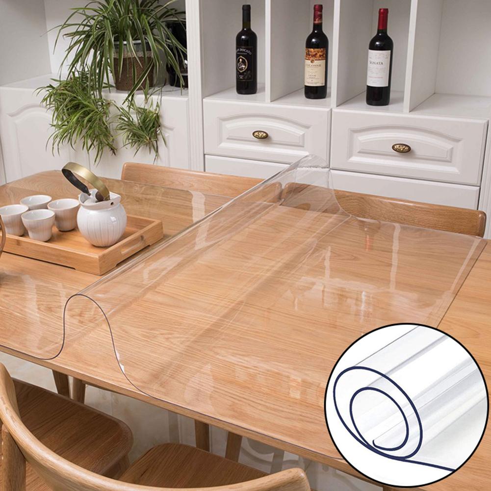 Waterdicht 1mm Transparante Tafel Dekken Waterbestendig PVC antislip Tafelkleed Protector Keuken kamer Decor mooi