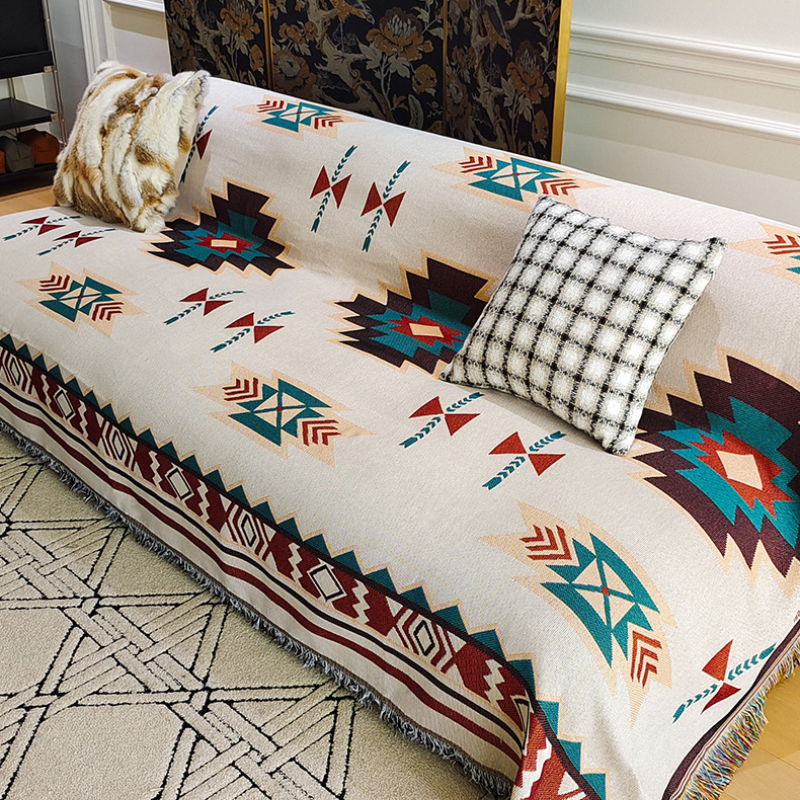 Gooi deken Cartoon bankhoes Dubbel gebruik Bedden Dekens Picknickmat met kwastje Slaapbank Universeel Decoratief