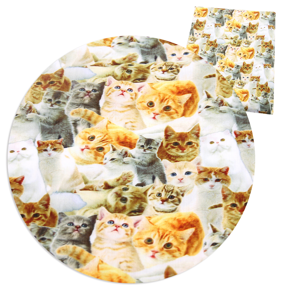 Accesorios David 50*145cm perro gato patchwork tela de algodón de poliéster para el tejido de los niños ropa de cama textil del hogar para coser, 1Yc413