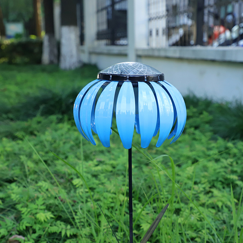 Outdoor Solar Garden Stake Lights Lotus Shape Light LED Solar Landscape Lighting Light for Garden Patio Yard Lawn UD88