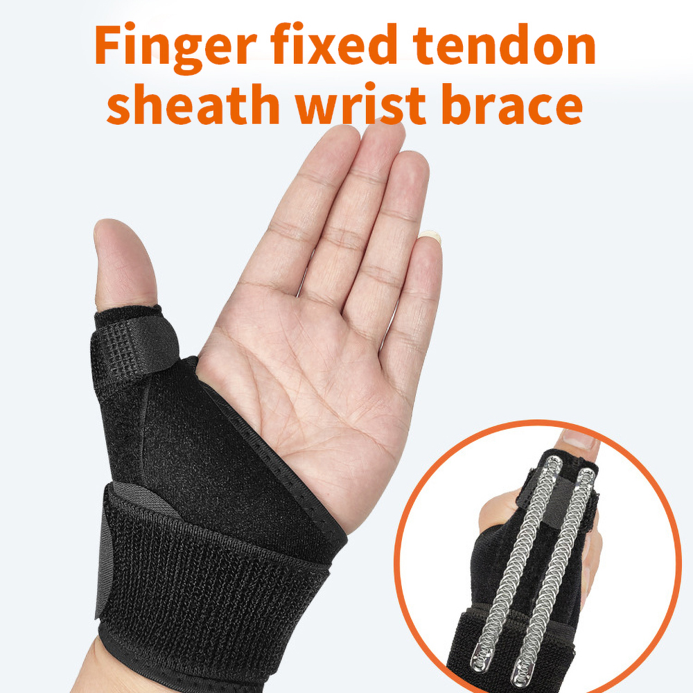 1pcs Splint Thumb Brace Splint 2 Springs Support Thumb Trigger Finger Wrist Wraps for Wrist Stabilizer Left Right Hand Men Women