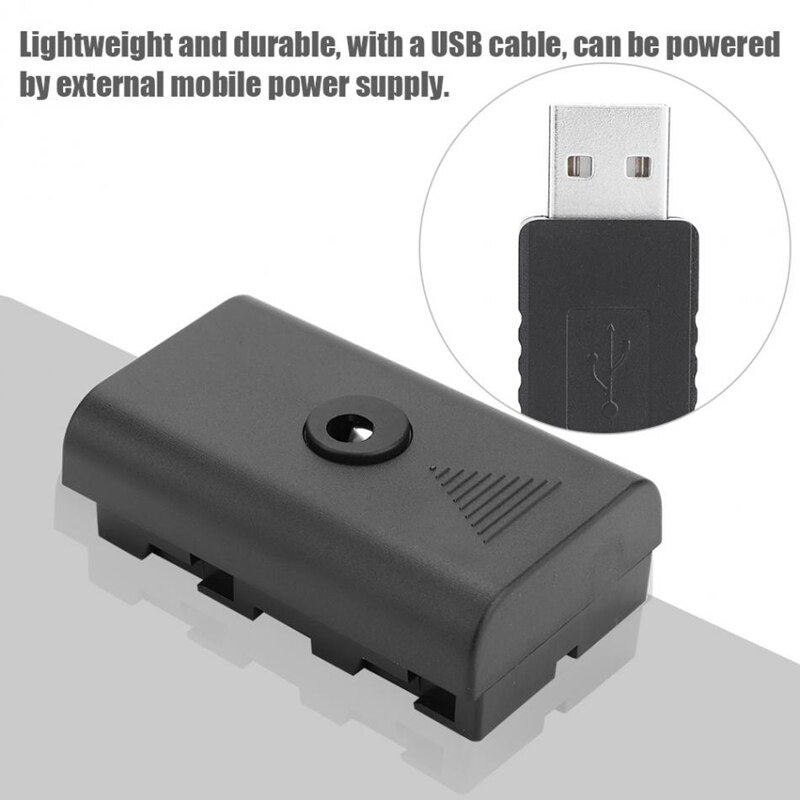 Dc Coupler Virtuele Batterij Power Adapter Camera Licht Mobiele Voeding Geschikt Voor Sony Np F550 F570 Met Usb-kabel