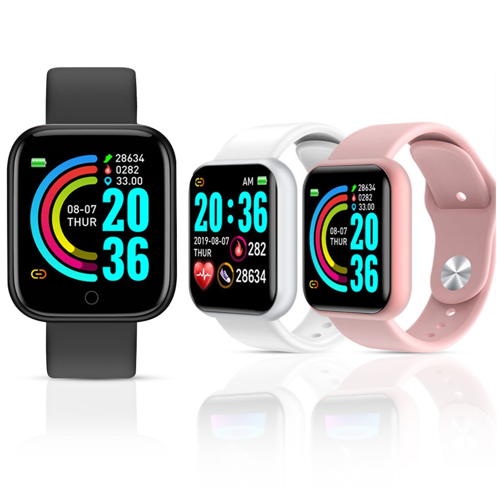 D20 Profi Clever Uhr Y68 Bluetooth Fitness Tracker Sport Uhr Herz Bewertung Monitor Blutdruck Clever Armbinde für Android IOS