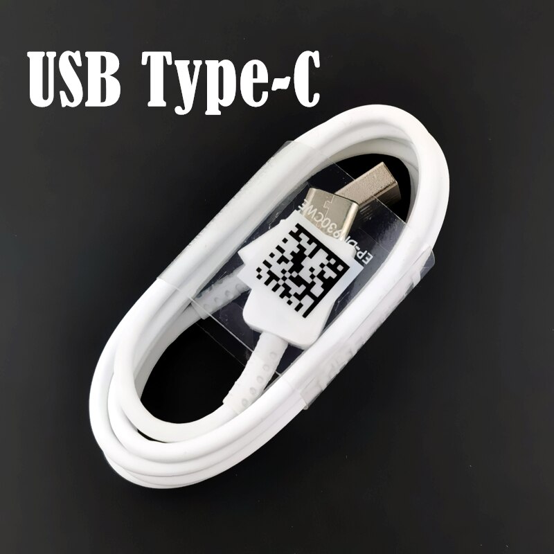 Samsung-cargador de coche A20 de 15W, Cable Usb tipo C de carga rápida adaptable Original para Samsung Galaxy S10, S8, S9, A50 Plus, Note 8 9: white cable