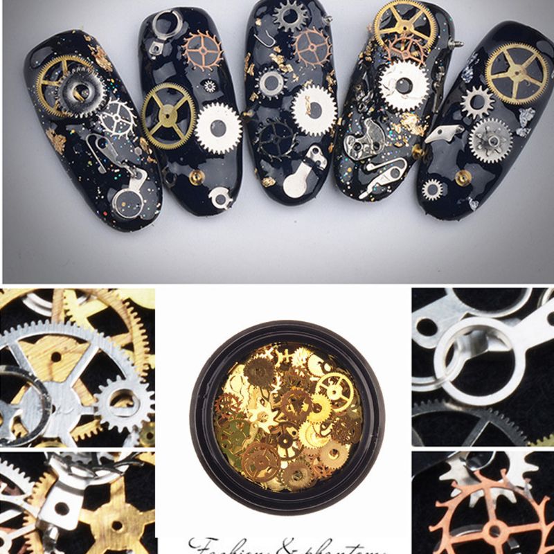 2 æsker mini blandet steampunk tandhjul gear ur charme uv stel epoxy harpiks smykker fyld