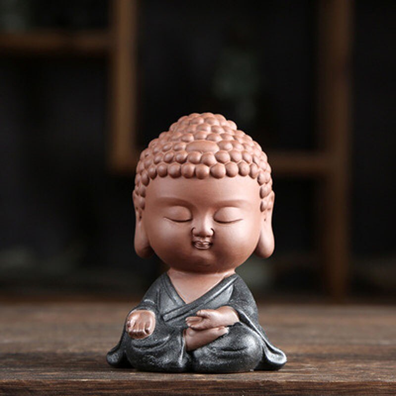 Thé chinois en céramique, petit bouddha Zen, décoration de la maison, ornements de thé, accessoires de Table pour animaux de compagnie: B