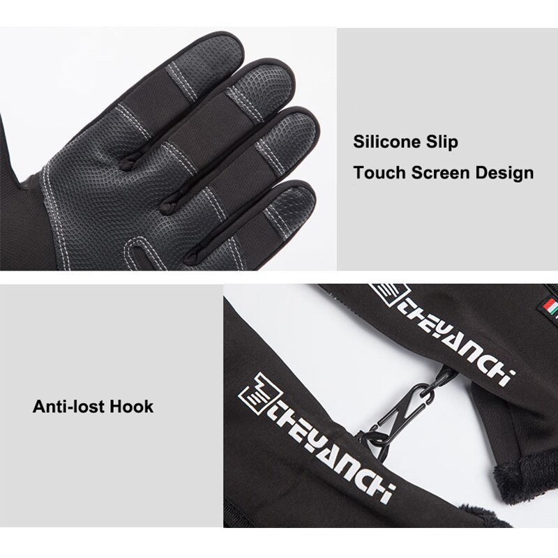 Guanti da neve Unisex guanti invernali guanti da ciclismo moto da esterno donna per Touchscreen freddo antivento antiscivolo