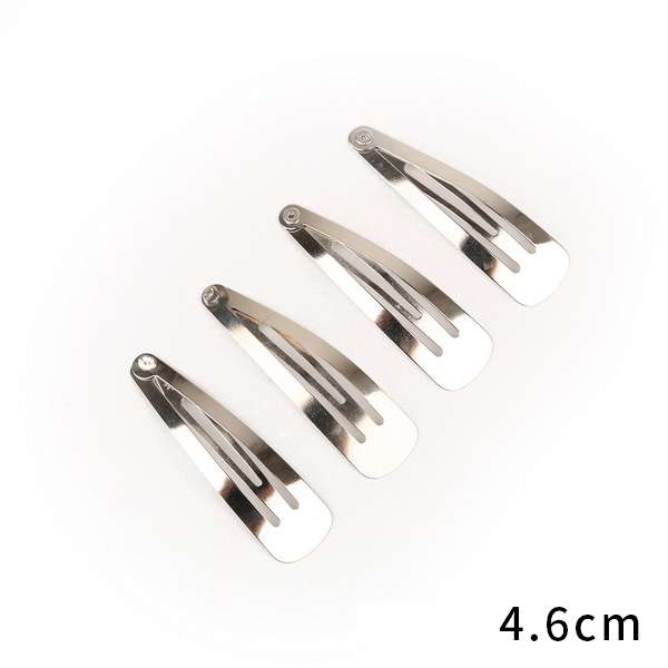 20pcs/bag Iron Hair Ornaments Duckbill Folder Waves Hairpins Base For Hair Clip Claw Findings Jewelry Making: 46mm Rhodium