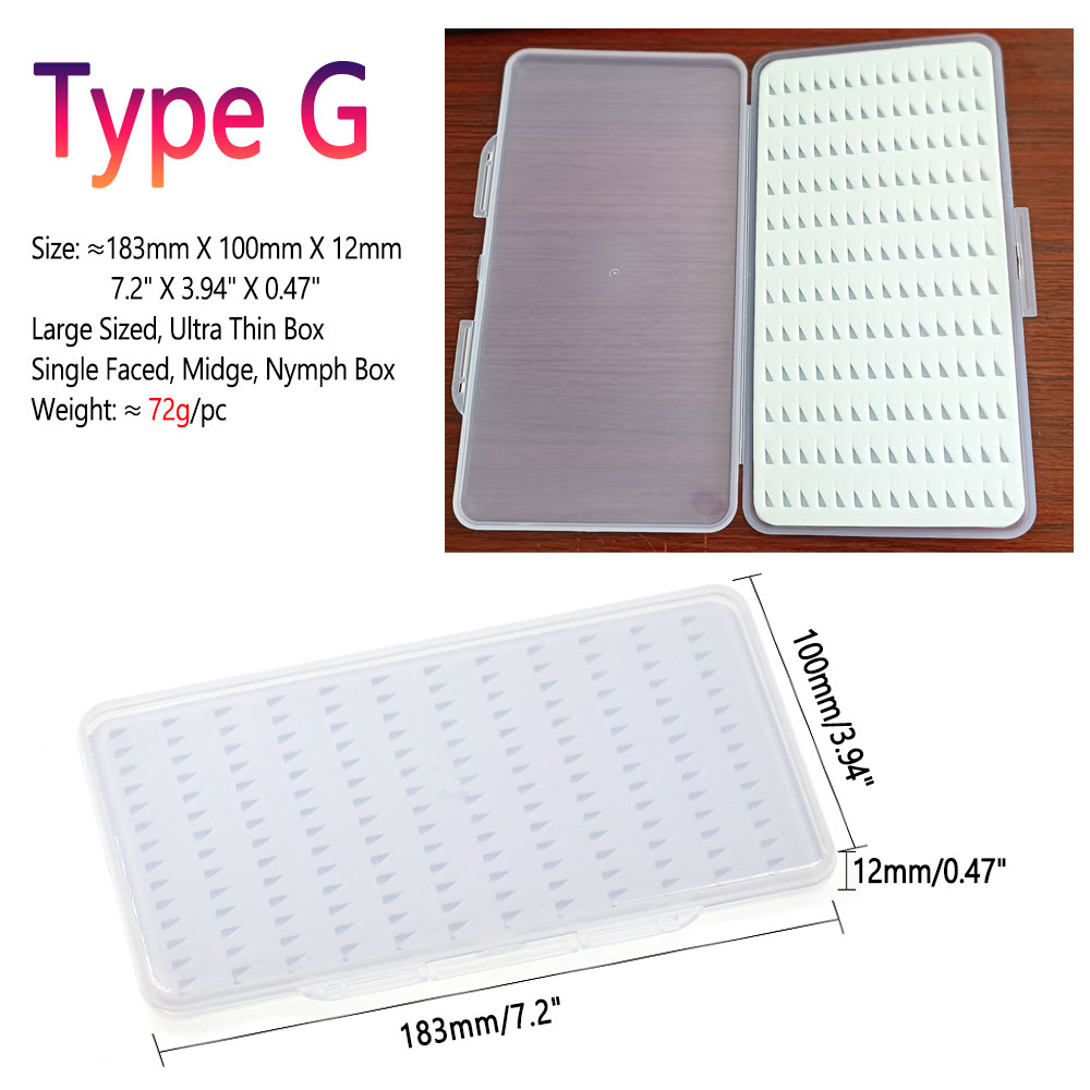Bimoo Transparent Ultra-Thin Fishing Fly Box Midge Nymph Flies Trout Fishing Hook Lures Bait Storage Box Case Container Tackle