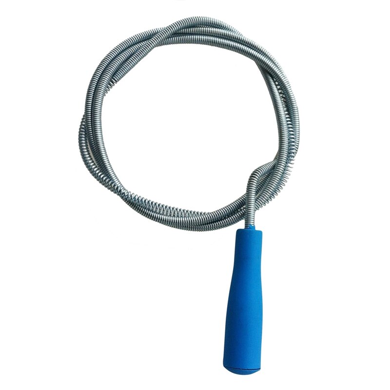 Blauwe kunststof greep slang veer pijpstang gootsteen ontstopper 63 "