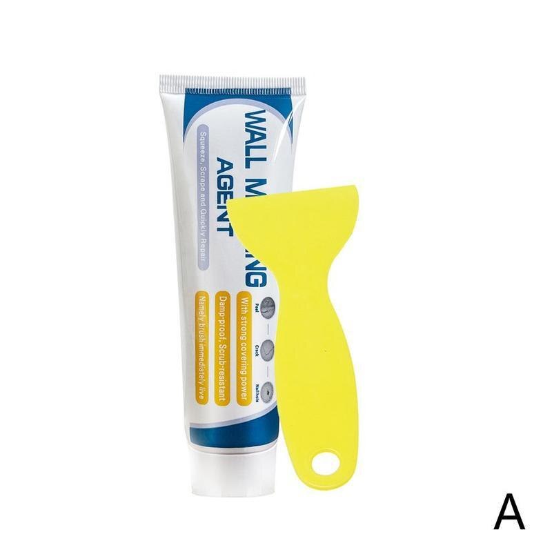 Wall Repair Cream 100/120g No Trace Crack Waterproof Damage Latex Painting Wall Mending Agent Wall Repair Artifact For Home: 100g