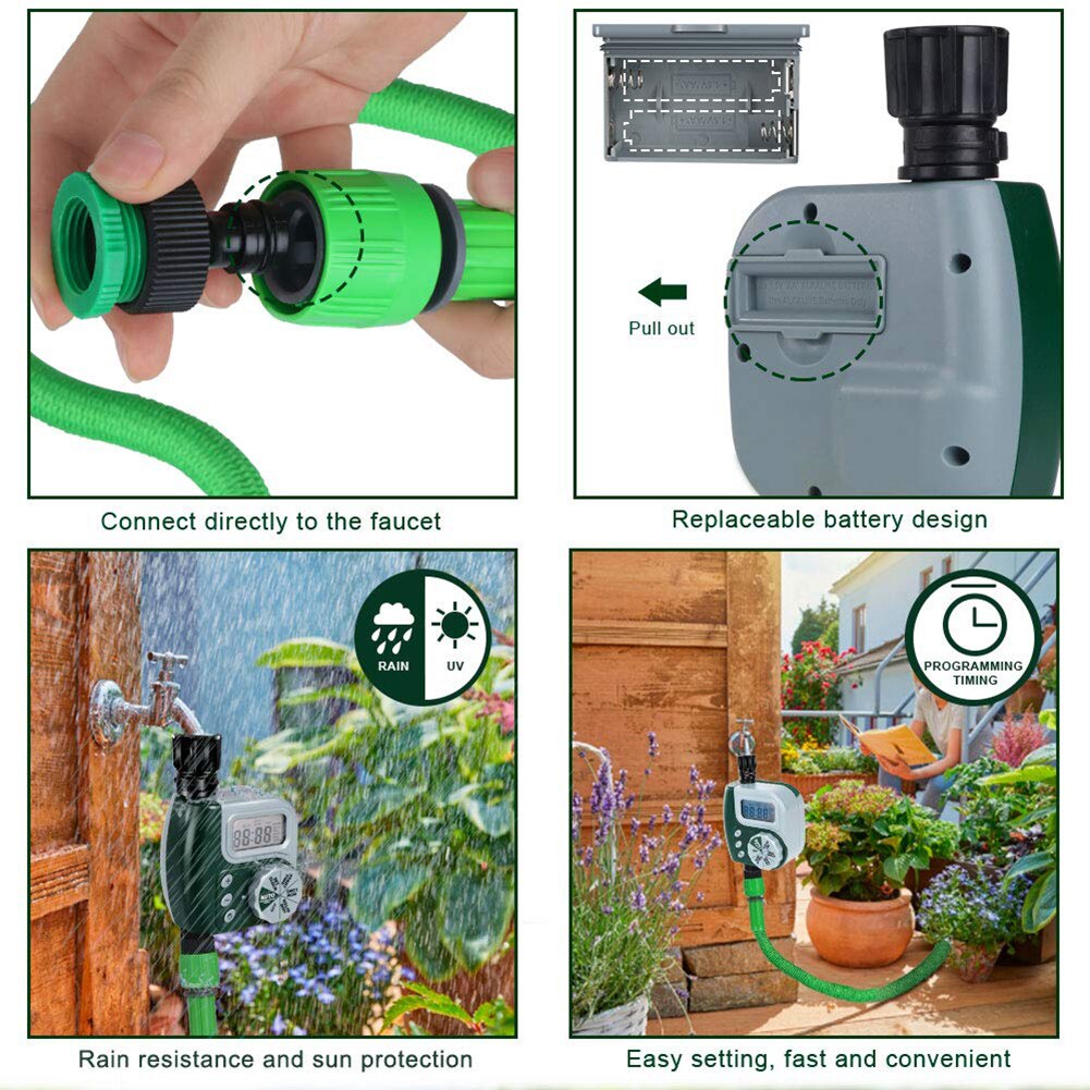 Water Timer Garden Watering Timer Automatic Electronic Water Timer Home Programmable Faucet Watering Timer Autoplay Irrigator