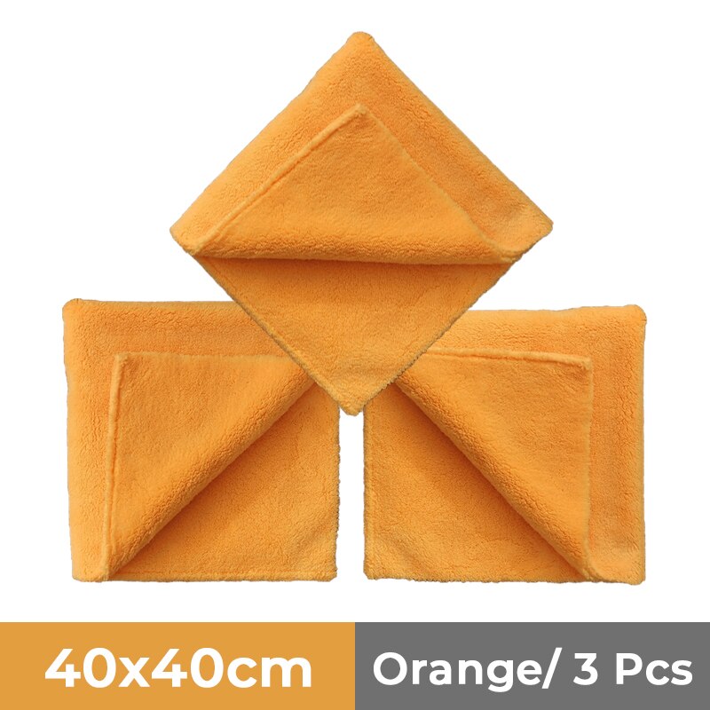 AP01 Orange Extra Soft Car Wash Microfiber Towel Car Cleaning Drying Cloth Car Care Cloth Detailing Car WashTowel Never Scrat: MJ034