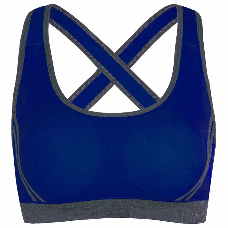 Vrouwen Draadloze Moving Comfort Sportbeha: M / Deep Blue